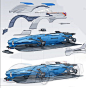 Alpine Vision Gran Turismo Concept Assembly Design Sketches by Laurent Negroni: 