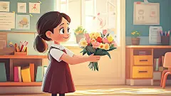 手绘节日老师教师插画人物形象卡通