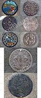 560张日本的窨井盖设计图片 ManholeCover 日式街头手绘井盖摄影-淘宝网