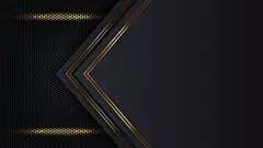黑金背景 | 图源免费EPS |带有六边形闪光和闪亮的黑色抽象豪华金属背景。用于壁纸、卡片、演示、海报。矢量 EPS 10。