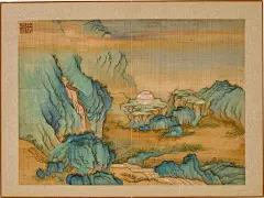清初 皇太后八旬万寿图册 设色绢本 九开册【乾朝盛事–崇庆皇太后八旬万寿盛典 事母至孝的弘曆，登基后为生母崇庆皇太后举办的六旬、七旬、八旬大寿盛典，几尽奢华之极致，且随著时间愈发盛大。乾隆十六年，逢崇庆六旬寿典，据载「中外臣僚纷集京师，举行大庆。自西华门至西直门外之高粱桥，十馀里中，各有分地，张灯结綵，结撰楼阁」，乾隆皇下令于北京修建西华门至圆明园河道，并修整沿路寺庙。七旬寿典时，除重修寺庙外，更「大小臣工无不思各尽愚诚，恭襄圣典」。而至八旬盛典，已是「普天同庆，率土 ( (4)