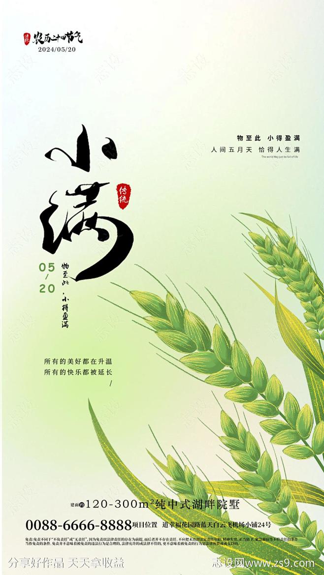 小满传统节气海报-源文件-志设网-zs9...