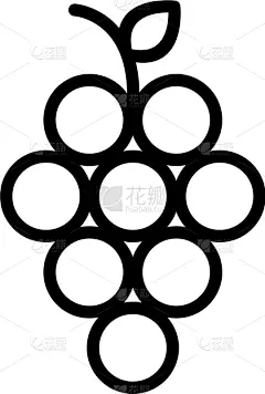 葡萄,计算机图标,轮廓,矢量,符号,清新,直的,水果,图像,设计