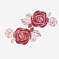 红色玫瑰花设计素材ai免抠素材_新图网 https://ixintu.com 玫瑰花 手绘设计 玫瑰花简笔画 植物设计 平面设计 矢量文件 边框图案