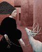 campsis: “Daria Petrilli -Walking with a white deer ”
