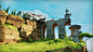 Airborn - Town by the bridge, Airborn Studios : Market place 3D environment art for Airborn - Pino's Journey by Manuel Virks. <br/>Concept by Johannes Figlhuber.