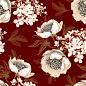 古典中式复古花卉鸟图案 布纹高清JPG背景图片AI矢量印刷素材 (7)
