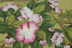 手绘壁纸加真丝手工苏绣花鸟壁画