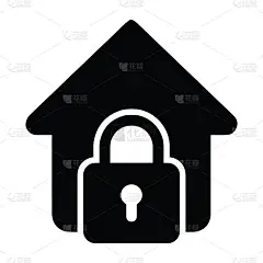 封锁，房子，安全，锁定，避开图标