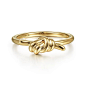 14K Yellow Gold Twisted Knot Ring