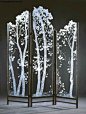 Etched Aspen Tree Screen: 