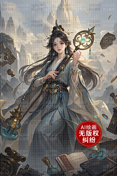 AI版权图库采集到【原创】古风女 仙侠