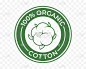 有机棉图标，100天然生物生态产品矢量标志。100%有机棉标签纺织衣服，绿色素化妆品和卫生巾或化妆品