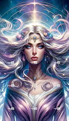 Ai产生的 女士 神秘 宇宙的 光环 天上的 超凡脱俗的 强大的