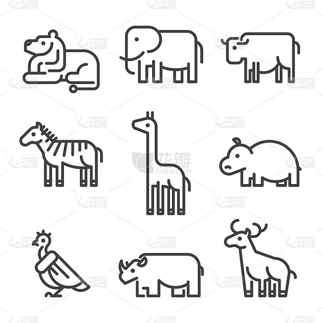 非洲动物图标