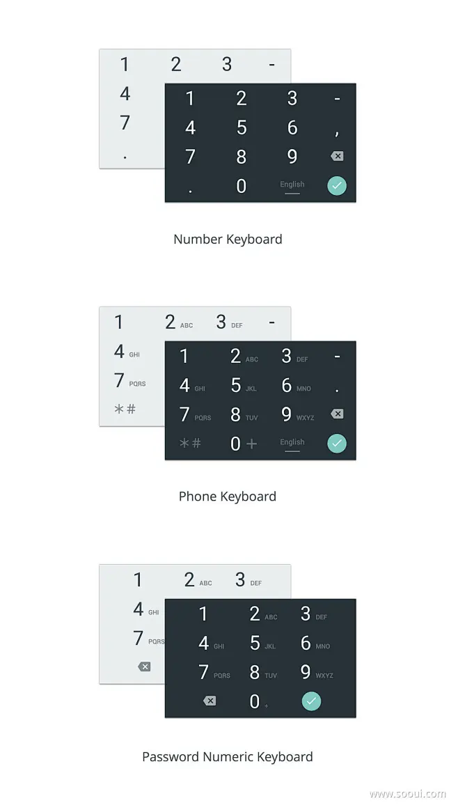 Material Design 数字键盘UI设计作品APP设计app界面首页素材资源模板下载-花瓣网