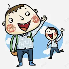 打招呼的男孩 免费下载 页面网页 平面电商 创意素材