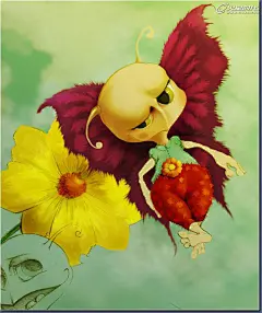 Photoshop插画“甜美小蜜蜂” 综合图片--创意图库 #采集大赛#