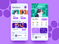 Pet app pets dog cat calendar plan walk illustration animal pet profile app user inteface uxdesign flat ux concept dailyui clean ui design