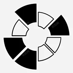 甜甜圈图截面图玫瑰图图标 零件 icon 标识 标志 UI图标 设计图片 免费下载 页面网页 平面电商 创意素材