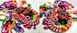 CandyCrush-inspired 3D paper art side views