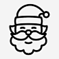 圣诞老人胡子圣诞图标 免费下载 页面网页 平面电商 创意素材