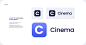 app blue branding  Cinema Logotype UI user experience user interface ux Web Design 