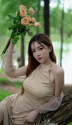 分享一组超美的法式自然风写真，愿神明偏爱花和少女！ - 摄影师李丹阳