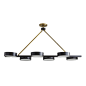 Arteriors Home Linus Chandelier Steel Antique Brass Gold