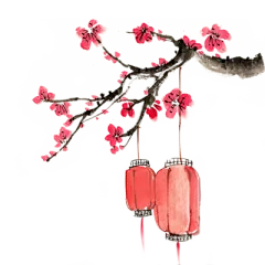 【米图网-52mitu.com】梅花 冬天 冬季 腊梅 中式 元素 水墨梅花