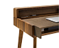 sol desk made of solid wood in walnut Detail image