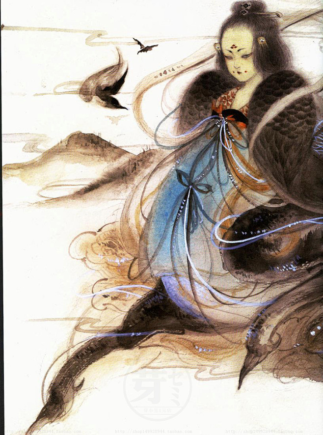 古风CG动漫线稿插画妖绘卷 水墨古风东方...