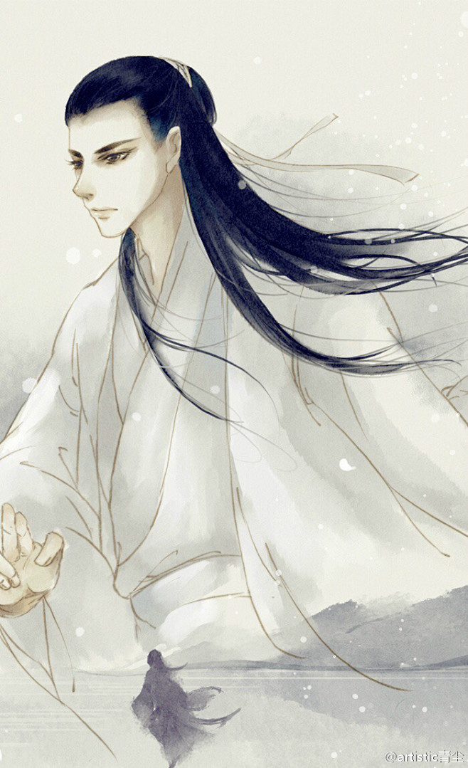 古风手绘插画白子画