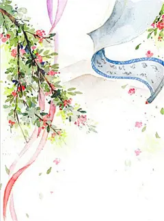 〔 古风水彩素材 〕作者' 猫耳菲菲