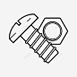 螺母和螺栓建筑五金图标高清素材 五金 家装 工具箱 建筑 拧紧 木工 螺丝 螺母和螺栓 免抠png 设计图片 免费下载