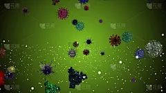 冠状病毒细菌漂浮