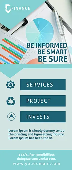 财务公司宣传海报易拉宝