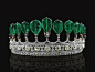 A Magnificent and Rare Emerald and Diamond Tiara, Formerly in the Collection of Princess Katharina Henckel Von Donnersmarck, circa