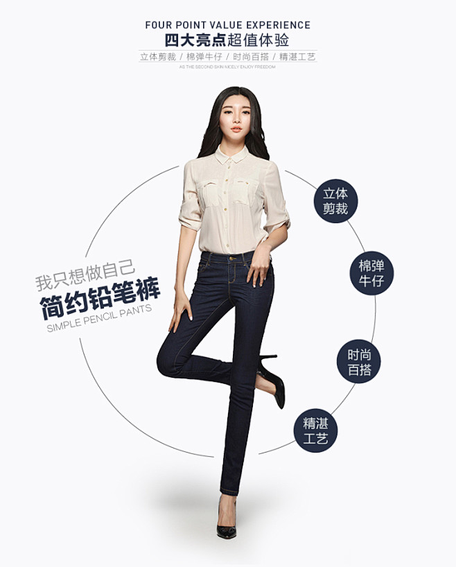 逸阳女裤2015新款牛仔女春夏小脚裤大码...
