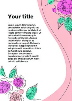 图源免费EPS |带有花卉元素的花卉封面。樱花、桃、梨开花树枝的花朵，植物插图。用于贺卡、壁纸、宣传册、邀请函的可编辑矢量模板