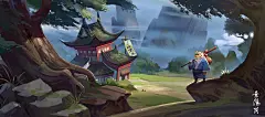 {插画系列}卡通场景03
