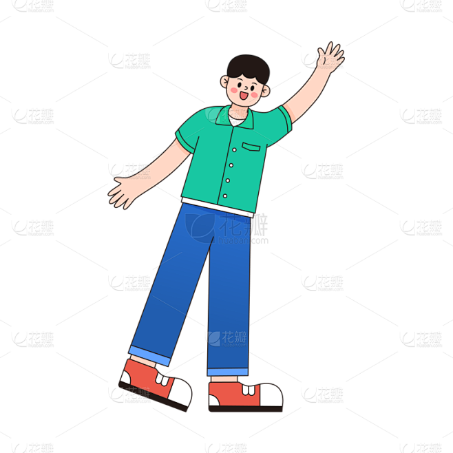 橡皮管风格男人元素贴纸