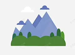 手绘插画场景山河树木 简笔画 简约 简约插画 绿色的树 元素 免抠png 设计图片 免费下载 页面网页 平面电商 创意素材