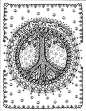 ☮ American Hippie Art Coloring Page ~ Mandala .. Peace
