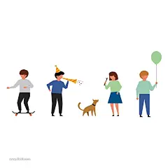 扁平插画小人物png素材-插画人物参考png- 插画人物小人素材png- 扁平插画 小孩 大人 上班族插画-情感化扁平插画人素材png-@kaysar007