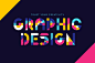 Graphic design colorful geometrical lettering Free Vector