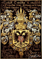 金羊毛骑士团纹章。纹章（Coat of Arms），指一种按照特定规则构成的彩色标志，专属于某个个人，家族或团体的识别物。在欧洲中古时代就有自己的纹章体系。亦称盾章，指诞生于12世纪战场上，主要是为了识别因披挂盔甲而无法辨认的骑士；而认为纹章是贵族专利的普遍观点就源自於此。