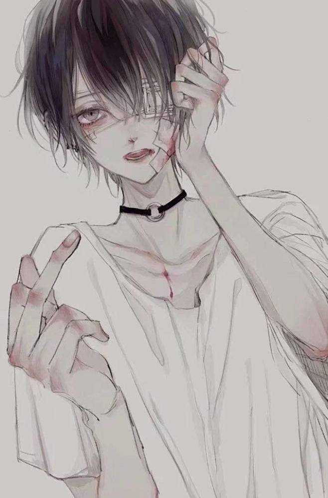 动漫手机壁纸画师雪杜病娇男生