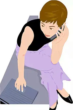 坐着接电脑的美女插画|美女图片|美女图片　插画人物|女人图片|女性图片|人物素材|人物图片|矢量人物|矢量素材|手绘　人物素材|职业女性　手机　笔记本电脑键盘