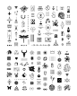北欧时尚个性另类手绘黑白几何动物插画矢量图标logo素材模板-淘宝网